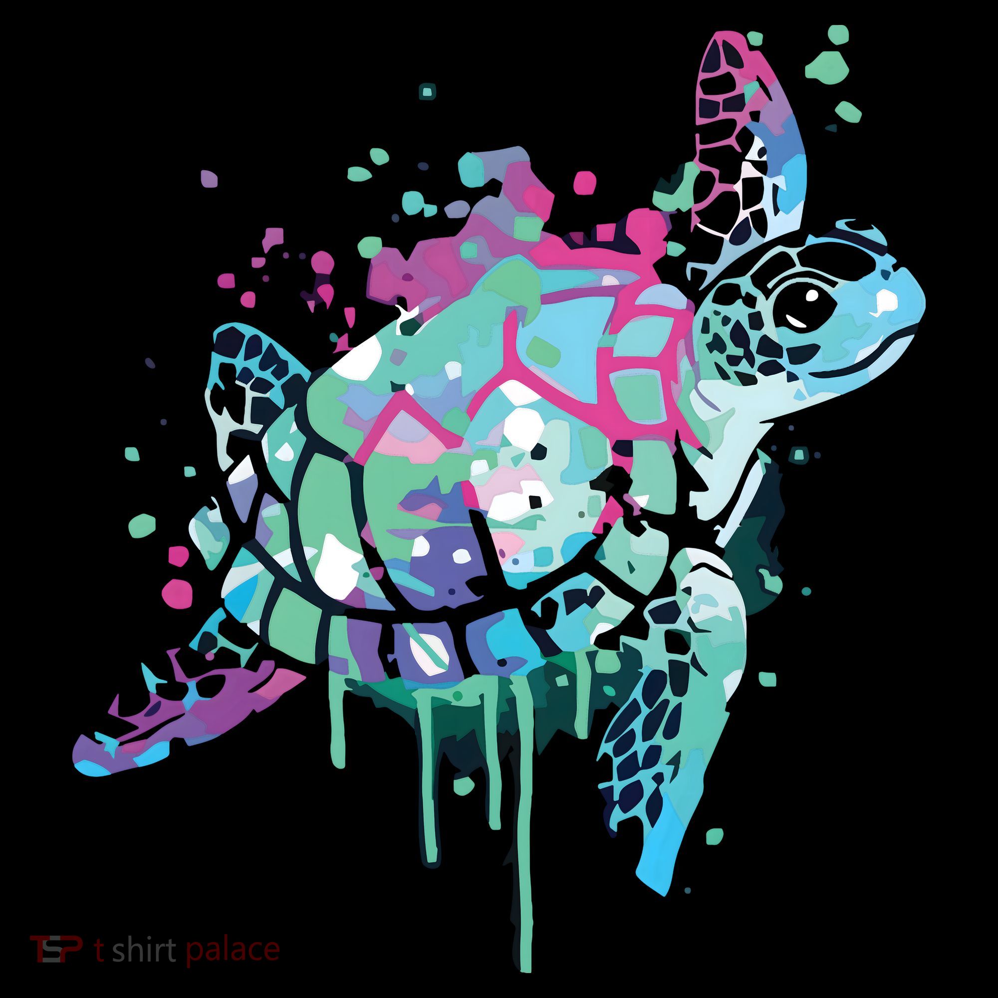 Turtle Watercolor Sea Ocean Wildlife Animal T-Shirt