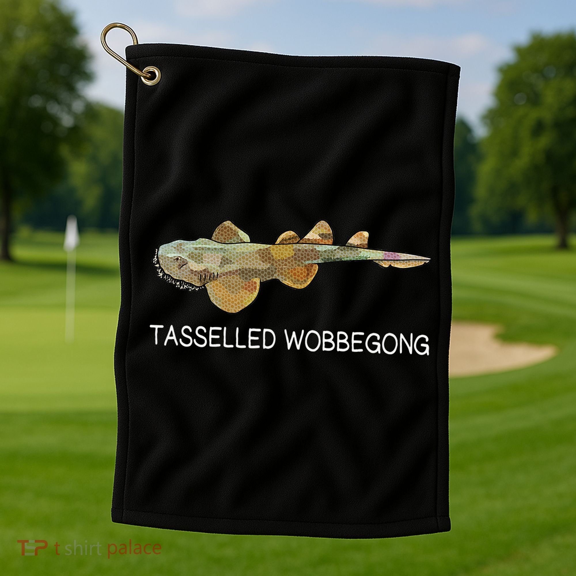 Tasselled Wobbegong Shark Lover Golf Towel