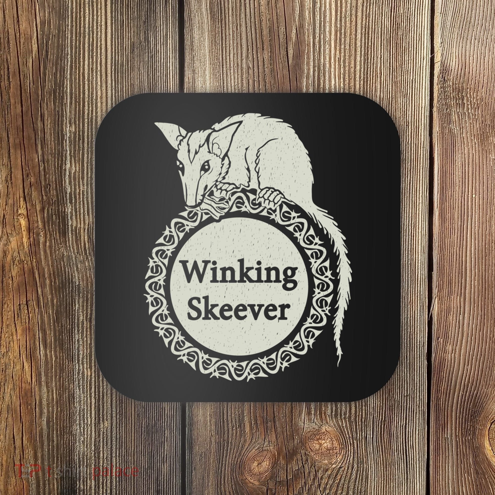 The Winking Skeever Premium Coaster