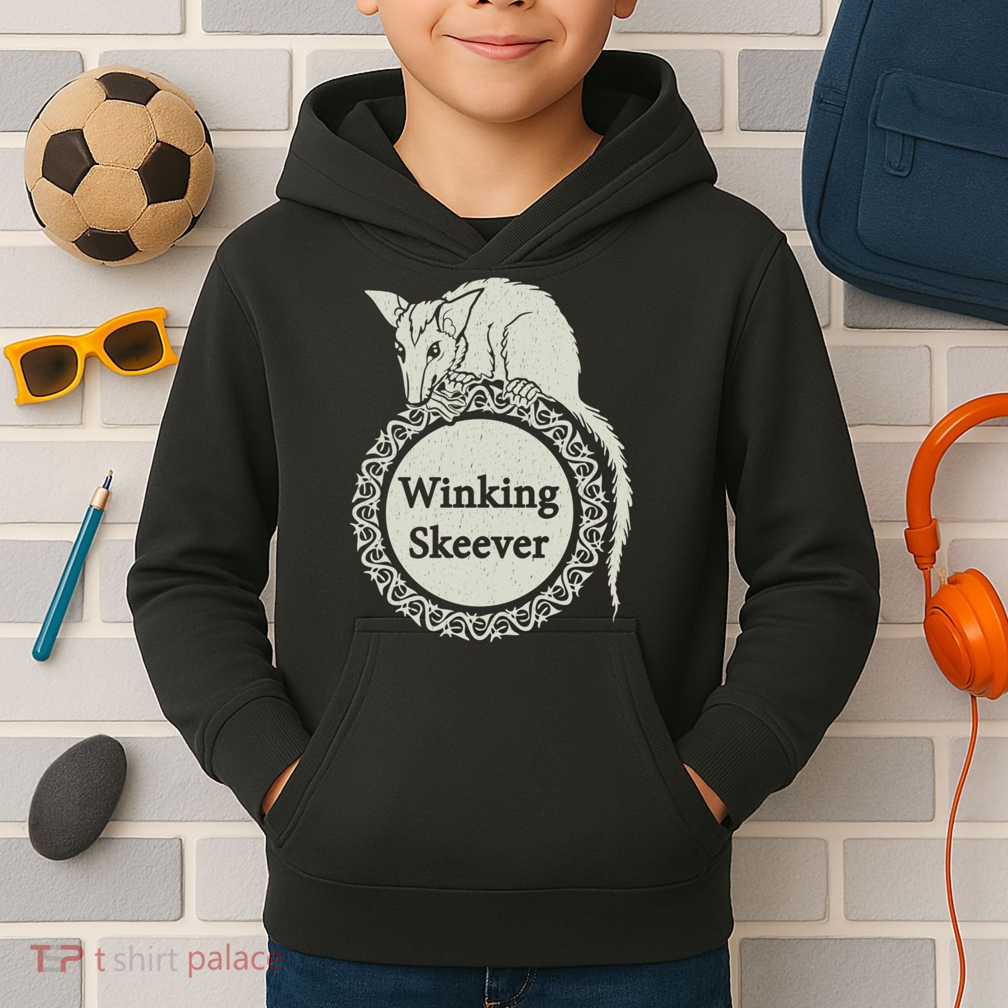 The Winking Skeever Premium Kids Hoodie