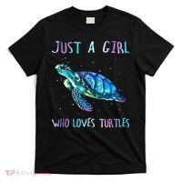 Turtle Watercolor Sea Ocean Just A Who Loves Turtles T-Shirt thumb 0