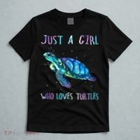Turtle Watercolor Sea Ocean Just A Who Loves Turtles T-Shirt thumb 5