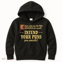 Those Who Say No Pun Intended Are Weak Intend Your Puns Kids Hoodie thumb 0