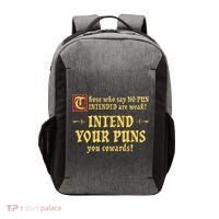Those Who Say No Pun Intended Are Weak Intend Your Puns Vector Backpack thumb 0
