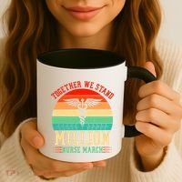 Together We Stand Million Nurse March Coffee Mug thumb 3