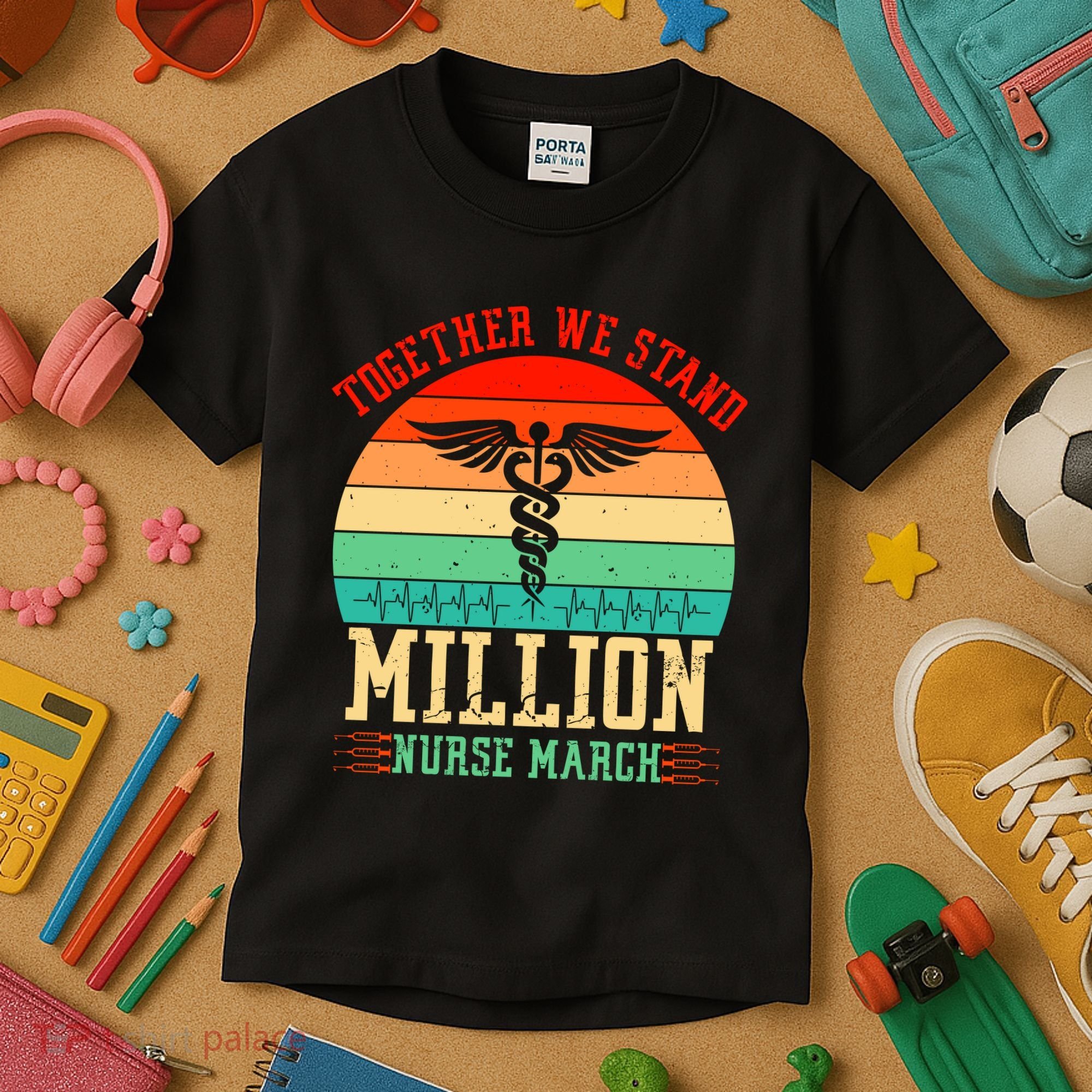 Together We Stand Million Nurse March Kids T-Shirt