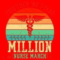 Together We Stand Million Nurse March Santa Hat thumb 1