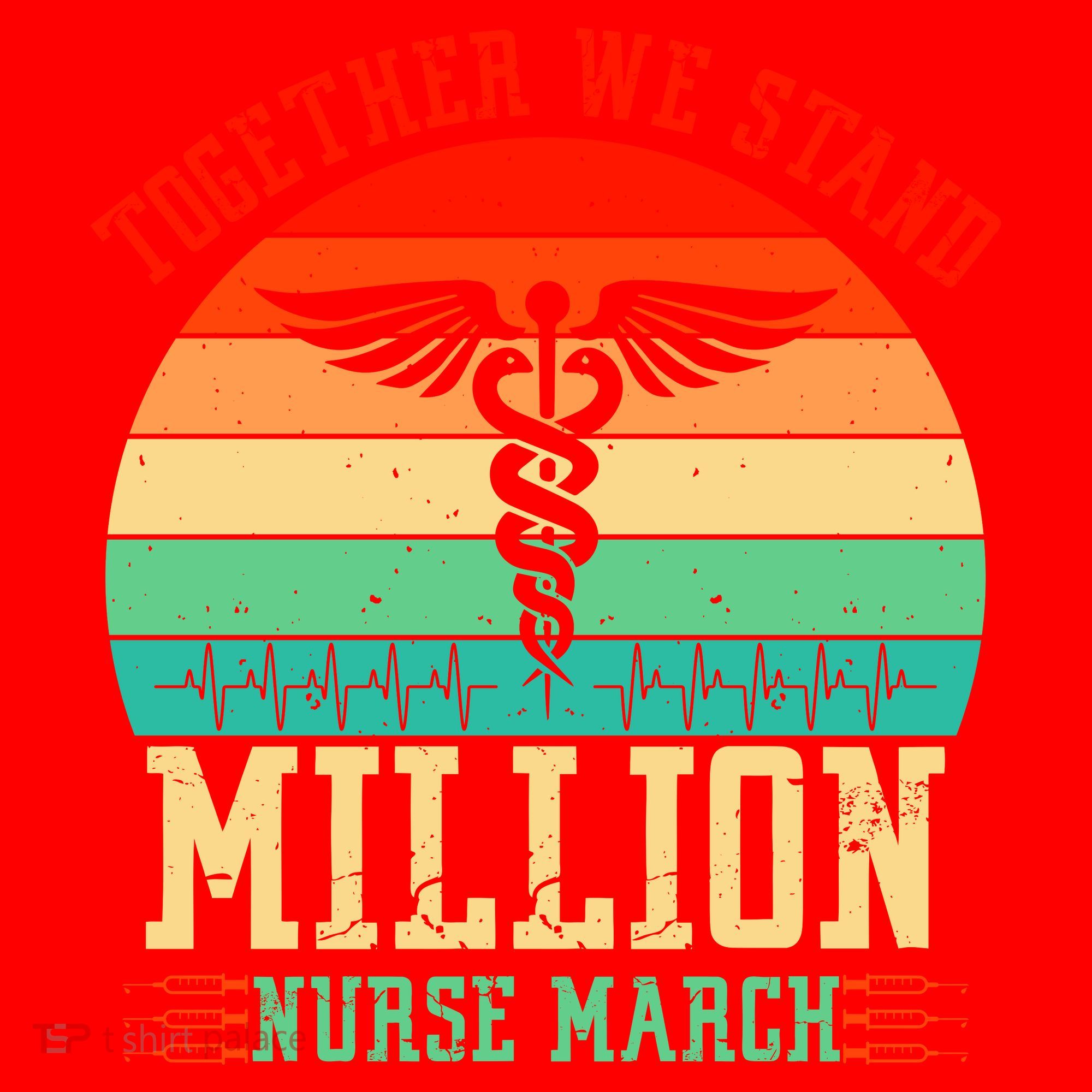 Together We Stand Million Nurse March Santa Hat