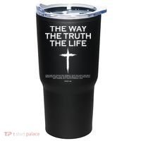The Way The Truth The Life John 3:16 Front And Back Tumbler thumb 1