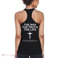 The Way The Truth The Life John 3:16 Front And Back Women's Tank Top thumb 1
