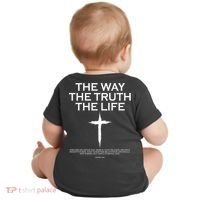 The Way The Truth The Life John 3:16 Front And Back Baby Bodysuit thumb 1