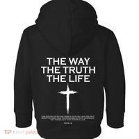 The Way The Truth The Life John 3:16 Front And Back Toddler Hoodie thumb 1