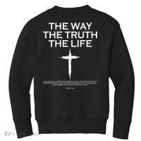 The Way The Truth The Life John 3:16 Front And Back Kids Sweatshirt thumb 1
