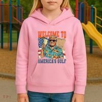 Trump Welcome To AmericaS Gulf Mexico Kids Hoodie thumb 3