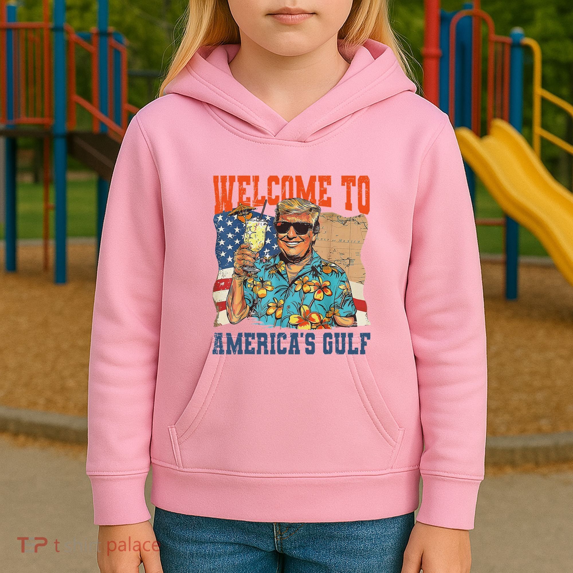 Trump Welcome To AmericaS Gulf Mexico Kids Hoodie