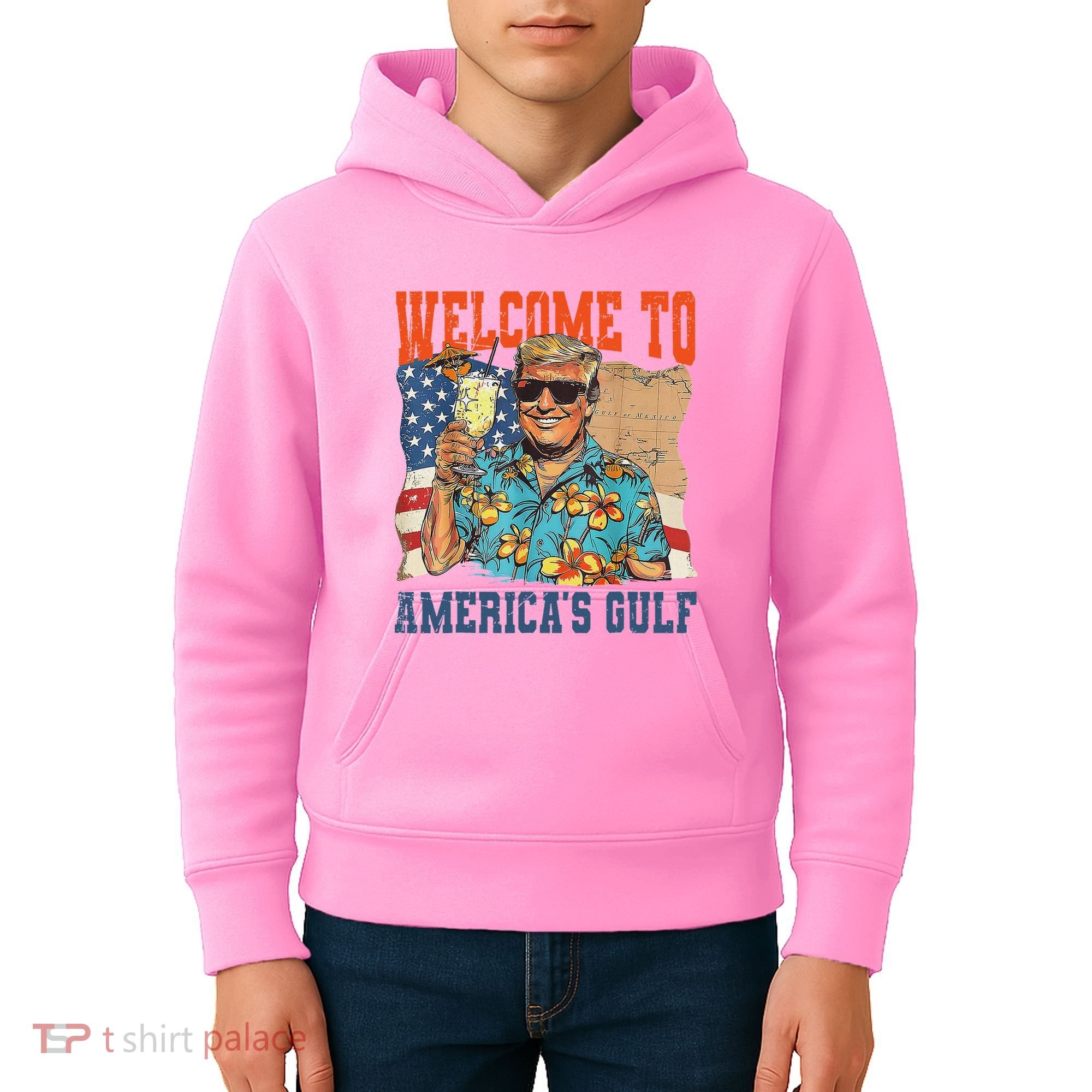 Trump Welcome To AmericaS Gulf Mexico Kids Hoodie