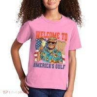 Trump Welcome To AmericaS Gulf Mexico Kids T-Shirt thumb 2