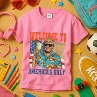 Trump Welcome To AmericaS Gulf Mexico Kids T-Shirt thumb 3