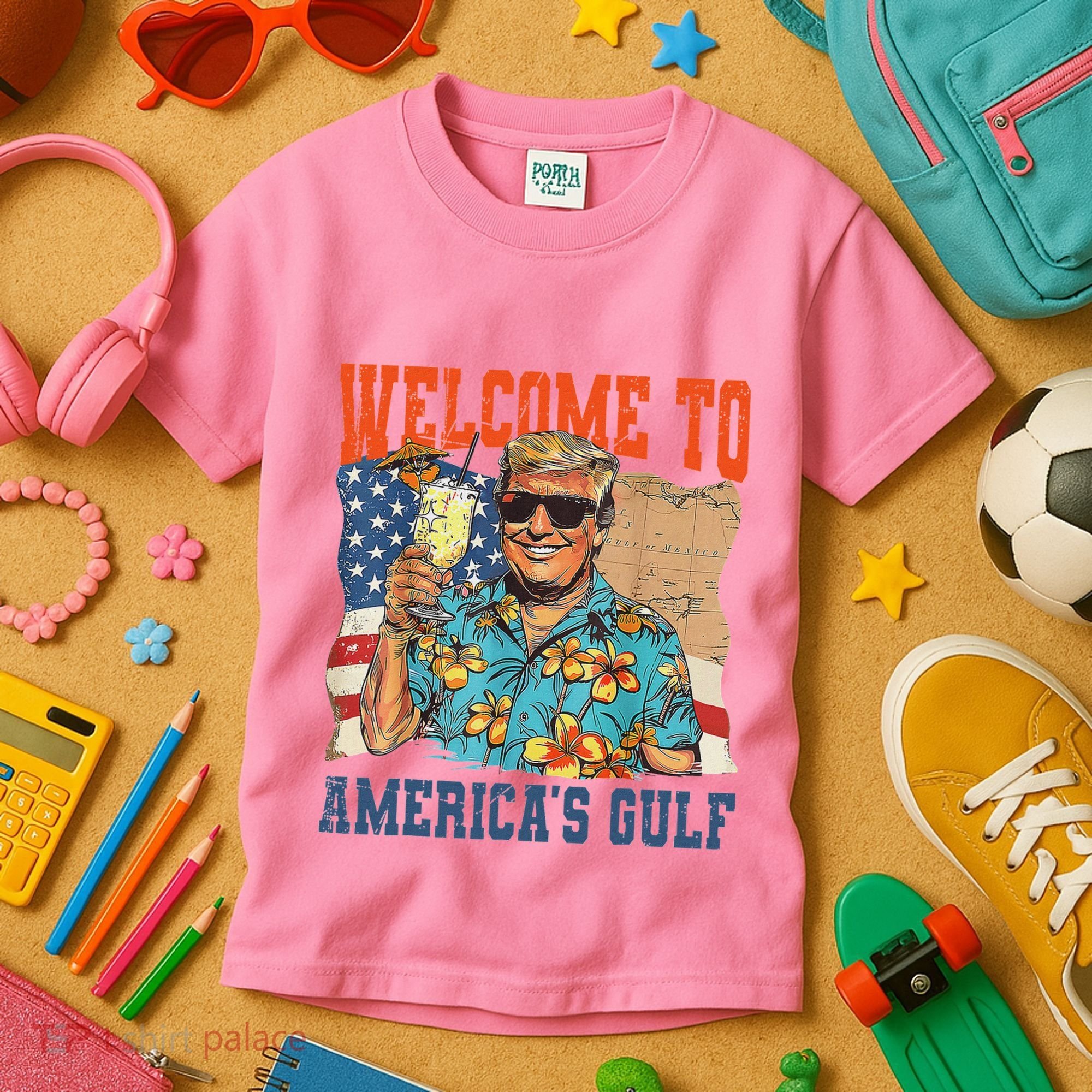 Trump Welcome To AmericaS Gulf Mexico Kids T-Shirt
