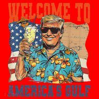 Trump Welcome To AmericaS Gulf Mexico Santa Hat thumb 1
