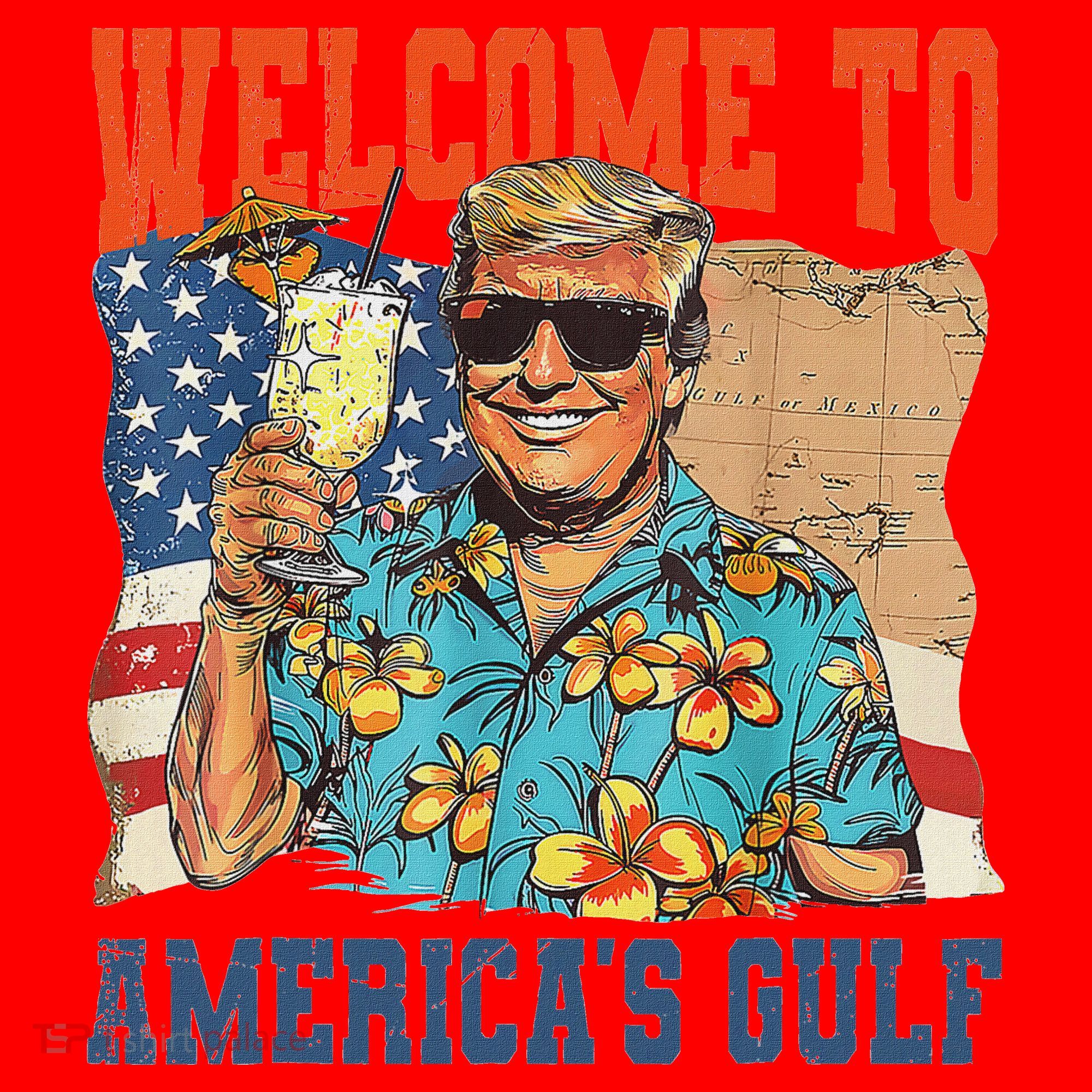 Trump Welcome To AmericaS Gulf Mexico Santa Hat