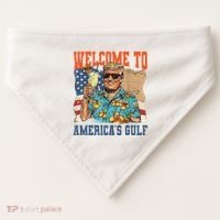 Trump Welcome To AmericaS Gulf Mexico USA-Made Doggie Bandana thumb 0