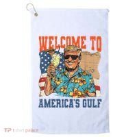 Trump Welcome To AmericaS Gulf Mexico Golf Towel thumb 0