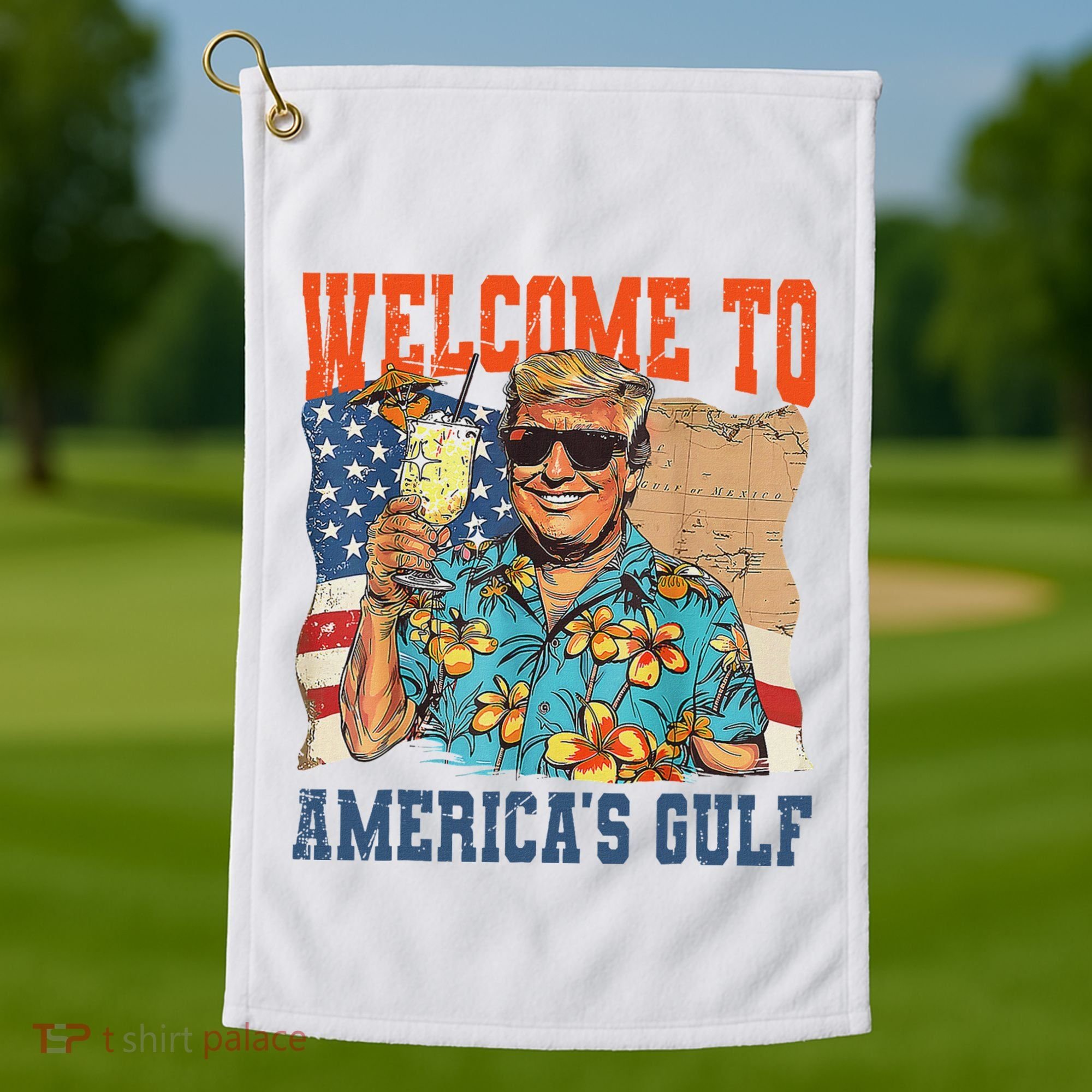 Trump Welcome To AmericaS Gulf Mexico Golf Towel