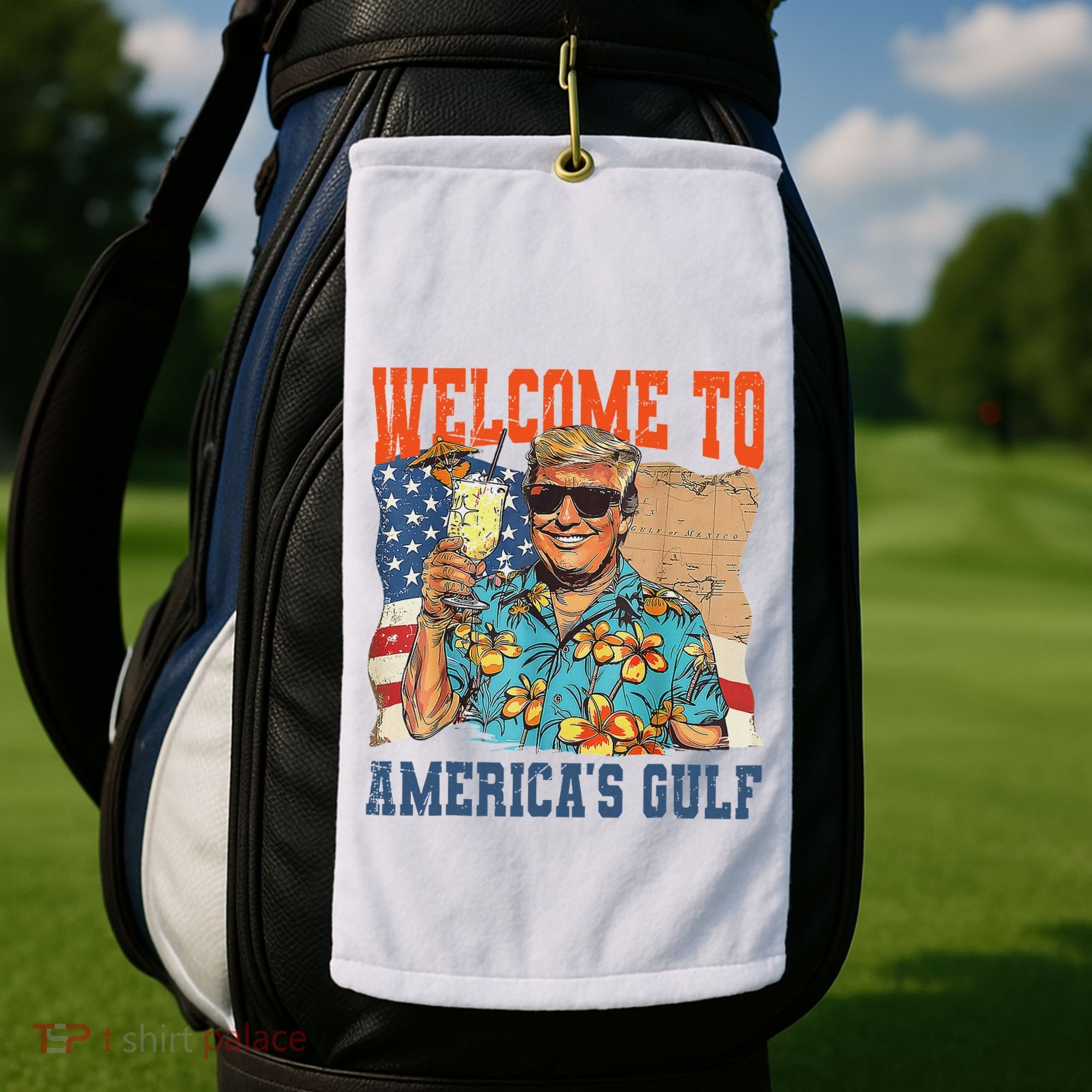 Trump Welcome To AmericaS Gulf Mexico Golf Towel