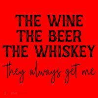 The Wine The Beer The Whiskey They Always Get Me Funny Santa Hat thumb 1