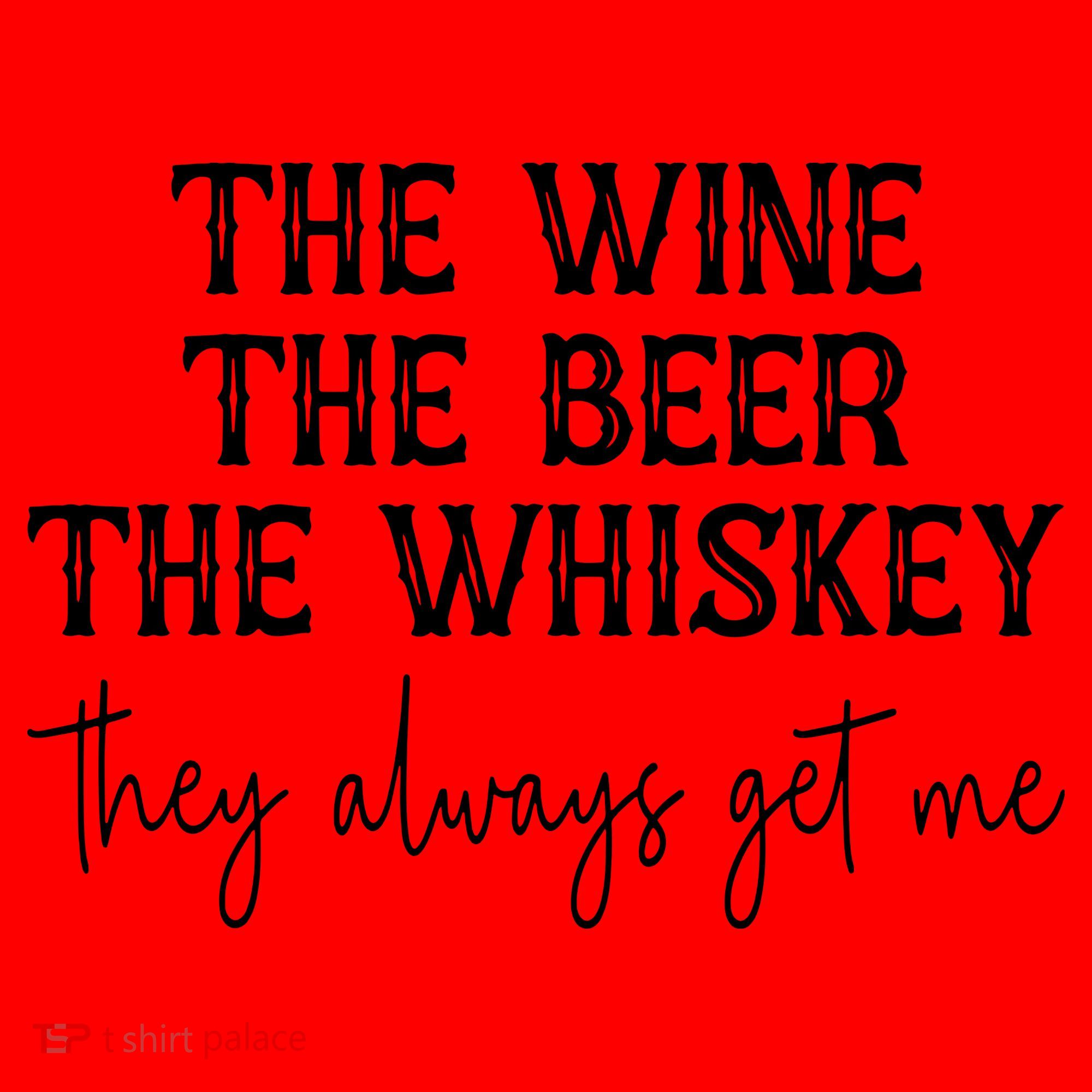 The Wine The Beer The Whiskey They Always Get Me Funny Santa Hat