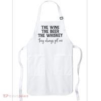 The Wine The Beer The Whiskey They Always Get Me Funny Apron thumb 0
