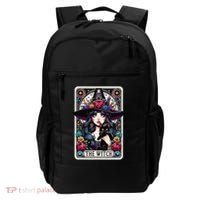 The Witch Tarot Card Halloween Gothic Witchy Vibes Black Cat Backpack thumb 0