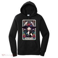 The Witch Tarot Card Halloween Gothic Witchy Vibes Black Cat Women's Hoodie thumb 0