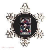 The Witch Tarot Card Halloween Gothic Witchy Vibes Black Cat Ornament thumb 0