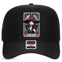 The Witch Tarot Card Halloween Gothic Witchy Vibes Black Cat Hat thumb 0