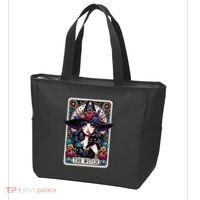 The Witch Tarot Card Halloween Gothic Witchy Vibes Black Cat Tote Bag thumb 3