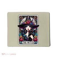 The Witch Tarot Card Halloween Gothic Witchy Vibes Black Cat Mousepad thumb 0