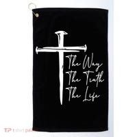 The Way The Truth The Life Golf Towel thumb 0