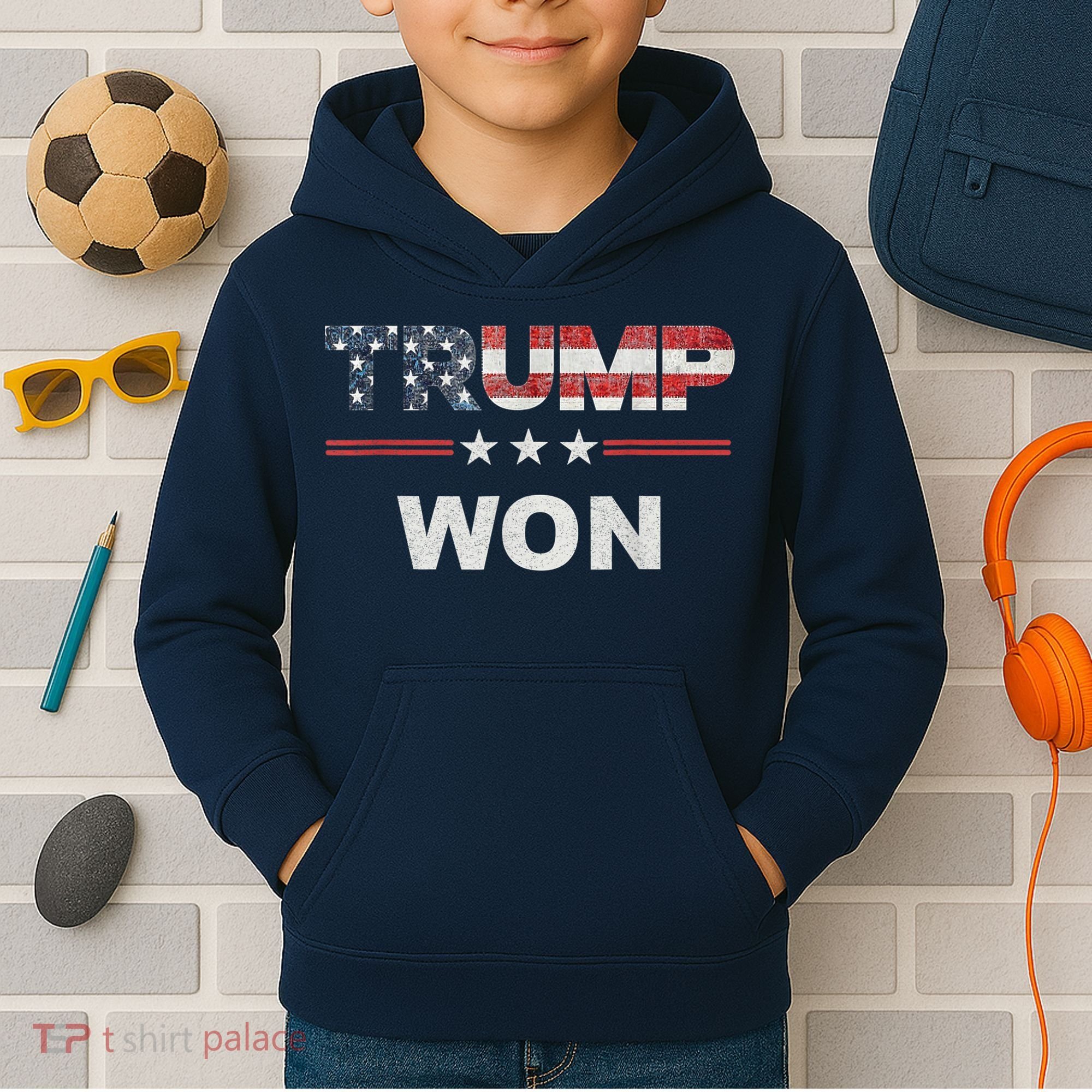 Trump Won Kids Hoodie
