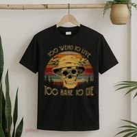 Too Weird To Live Too Rare To Die Funny Halloween Skull T-Shirt thumb 2