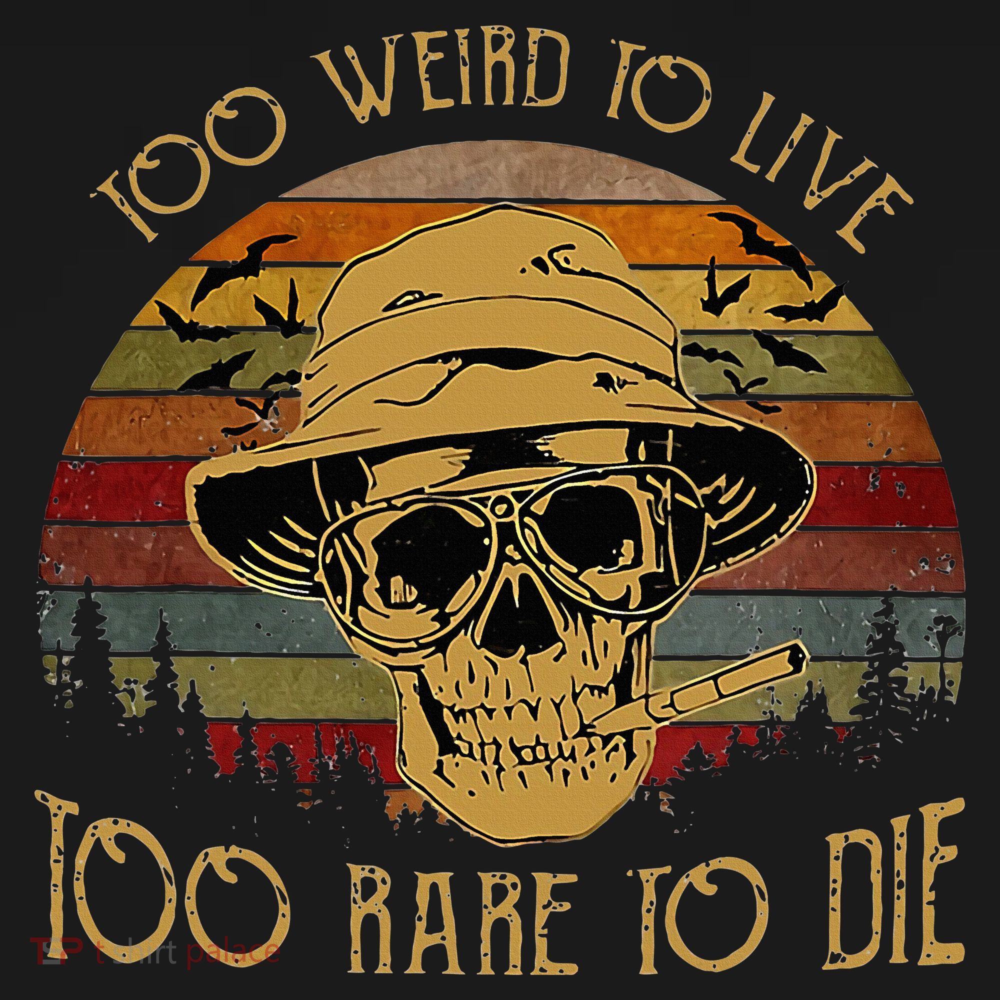 Too Weird To Live Too Rare To Die Funny Halloween Skull Women's Tank Top