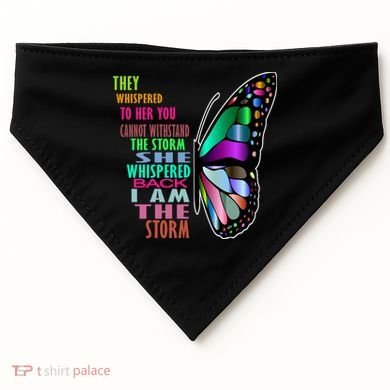 They Whispered To Her You Cannot Withstand The Storm USA-Made Doggie Bandana