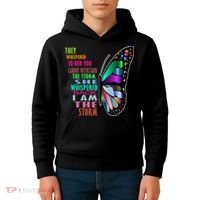 They Whispered To Her You Cannot Withstand The Storm Kids Hoodie thumb 4
