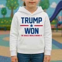 Trump Won The Whole World Knows It Kids Hoodie thumb 3