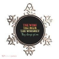 The Wine The Beer The Whiskey They Always Get Me Funny Ornament thumb 0