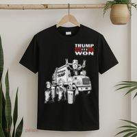 Trump Won Trump Waste Management Funny Trump Garbage Truck T-Shirt thumb 2
