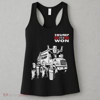 Trump Won Trump Waste Management Funny Trump Garbage Truck Women's Tank Top thumb 3