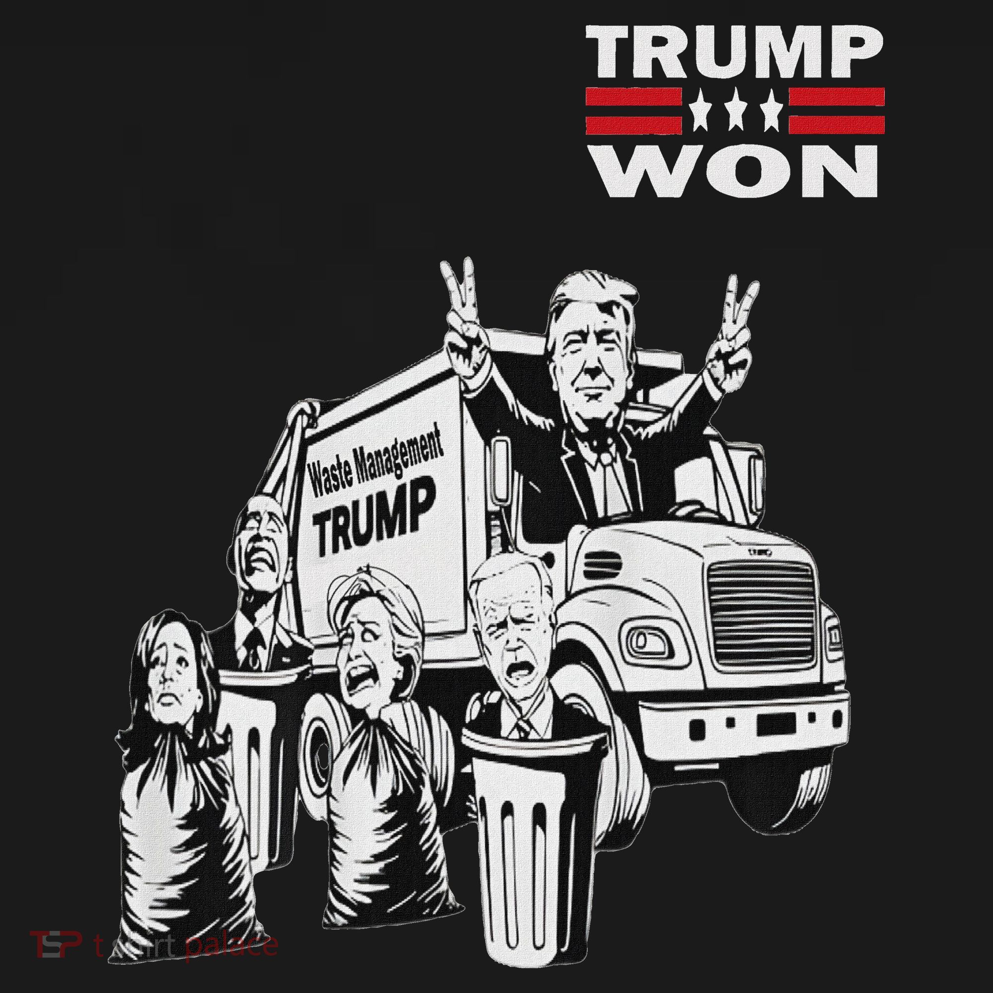 Trump Won Trump Waste Management Funny Trump Garbage Truck Women's Tank Top