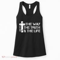 The Way Truth Life John 14 6 Bible Verse Christian Faith Women's Tank Top thumb 0
